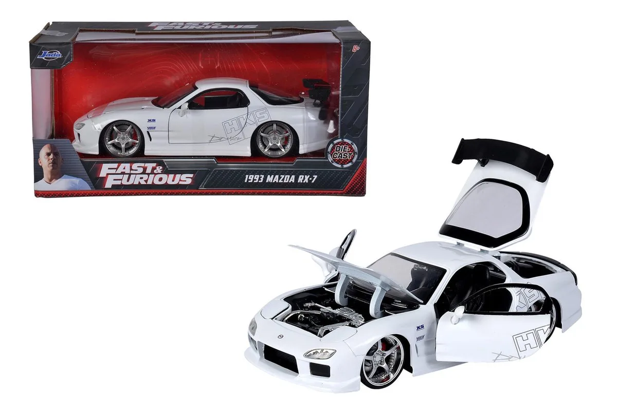 Speelgoedvoertuig - Fast & Furious 1993 Mazda RX-7 1:24 de Jada Toys en 1993 Mazda RX-7 – photo du produit