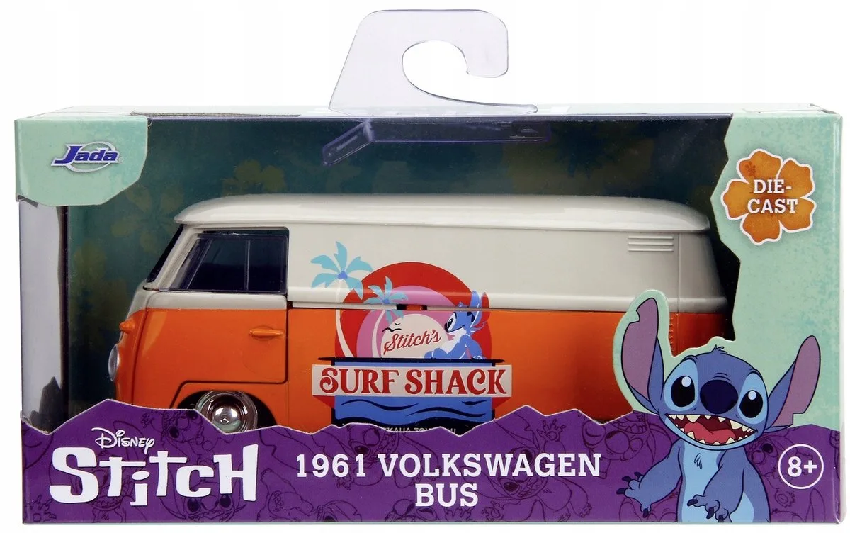 Stitch 1961 Volkswagen Bus 1:32 modelauto van Jada Toys in Wit – productfoto