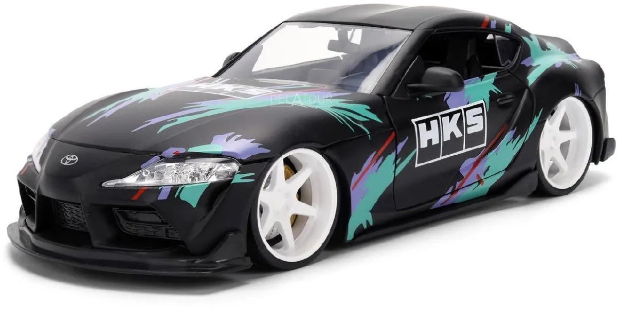 Toyota GR Supra 2020 HKS Jada 1:24 van Jada Toys in Zwart – productfoto