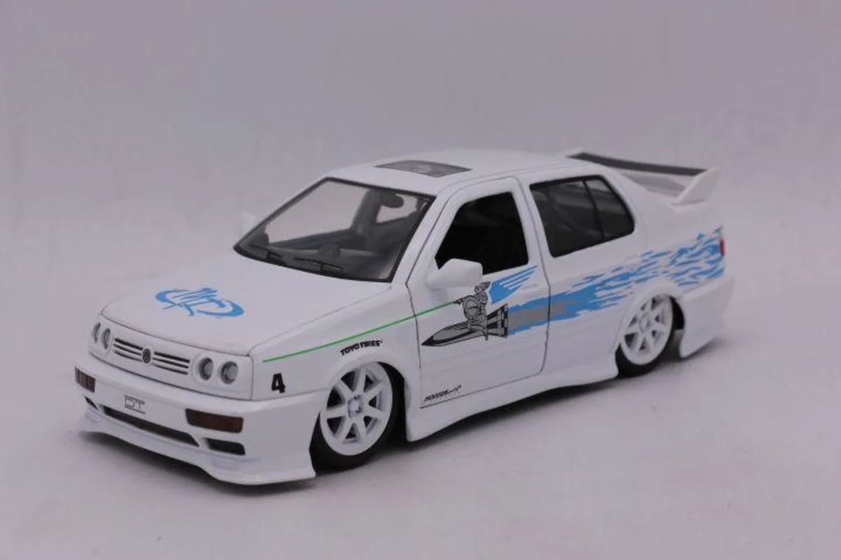 Volkswagen Jetta A3 Fast&Furious 1995 Wit/Blauw 1-24 Jada Toys de Jada Toys en Blanc – photo du produit