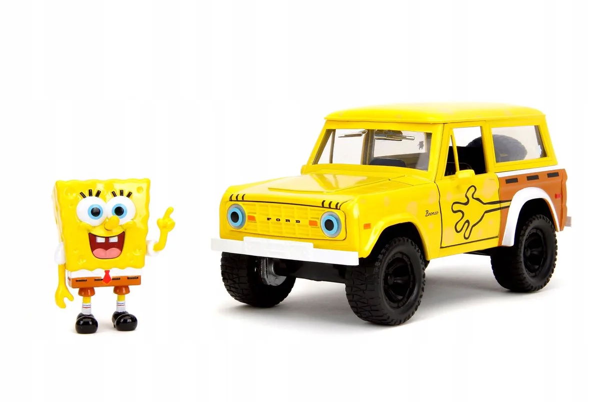 Zeker 1973 Ford Bronco & Spongebob 1:24 metalen modelauto met figuur de Jada Toys – photo du produit