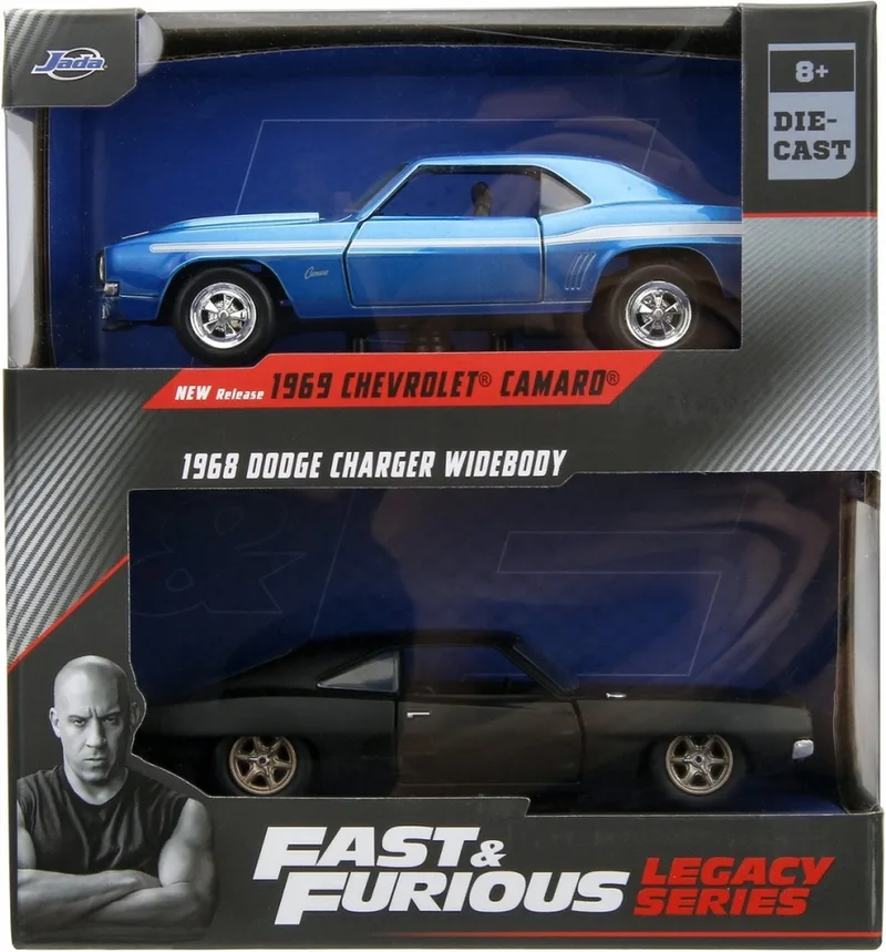 Fast & Furious Twin Pack 1:32 Wave 2/1 de Jada Toys en Noir, Bleu – photo du produit
