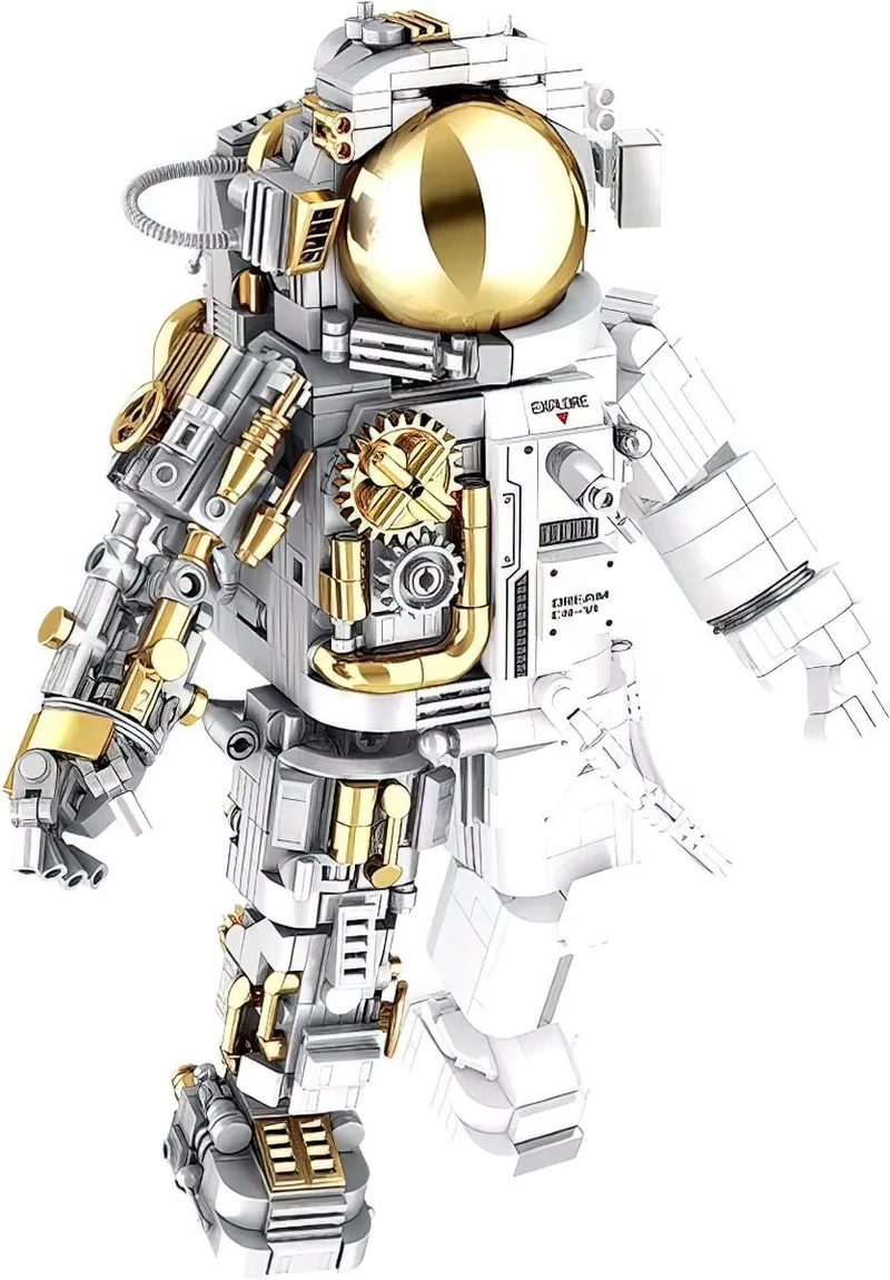 Astronaut Ruimtevaarder | Artemis Space Wars Expert | Classic Creator STEM ideas speelgoed | Compatible met lego mould king mega bloks | Technic nasa ruimte robot bouwpakket | 1078 bouwstenen de Jaki en Astronaut compatibel met lego, 1078 bouwblokken – photo du produit