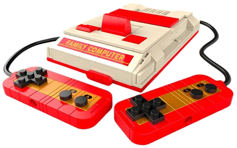 JK8213 Retro Classic Game Console bouwset | Gaming icons creator modelbouw | Console computer constructie educatief speelgoed bouwpakketten voor volwassenen & kinderen | DIY PC expert behuizing geschikt voor lego | Bouwdoos met 228 bouwstenen de Jaki en Retro Nintendo Game Console, 228 bouwblokken – photo du produit