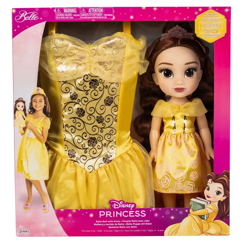 Skønheden Og Udyret Disney Belle + Påklædningsdukke 38 Cm fra Jakks Pacific – produktbillede