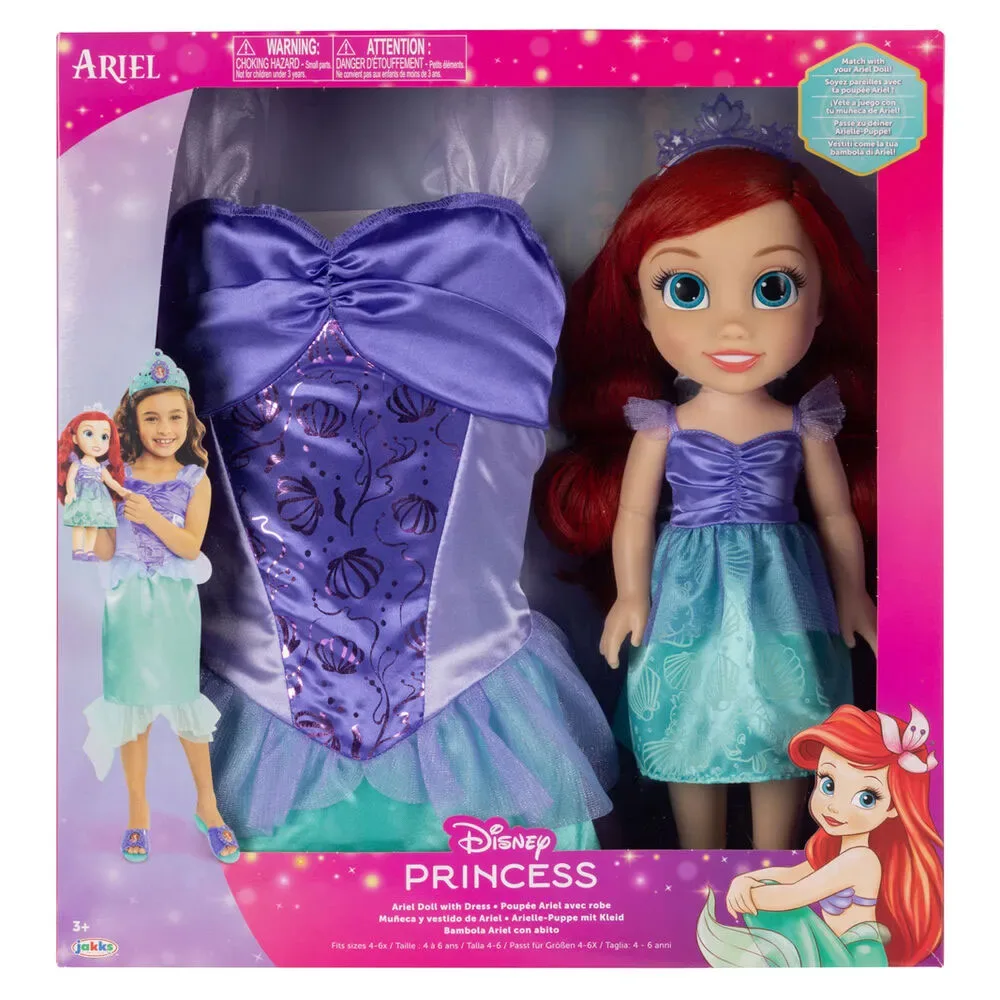 De Kleine Zeemeermin Disney Ariel + Verkleedpop 38 Cm från Jakks Pacific – produktbild