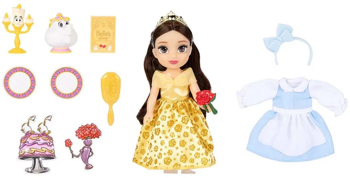 Disney Princess - Bella Cadeauset Met Prinsessenaccessoires Voor Pop 15 Cm Geel van Jakks Pacific in Meerkleurig – productfoto