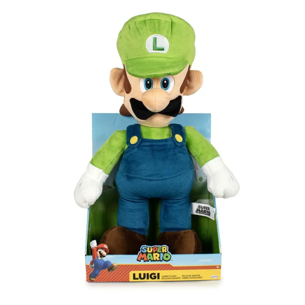 Jumbo Luigi Super Mario Nintendo 50cm Knuffelbeer van Jakks Pacific – productfoto