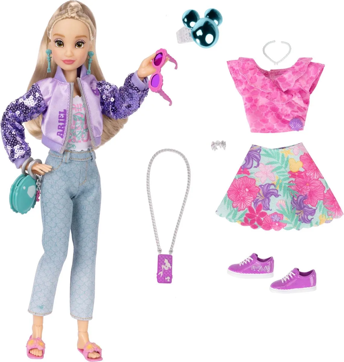 Disney Mode Inspireret Af Ariel Ily-dukken 25 Cm fra Jakks Pacific i Lilla – produktbillede