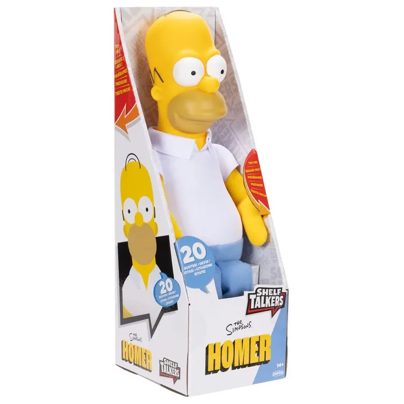THE SIMPSONS, SHELF TALKERS FUNCTIONELE PLUCHE TALKING HOMER by Jakks Pacific in Yellow – product photo 4 of 5