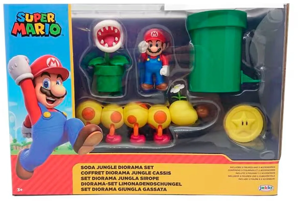 World of Nintendo Super Mario Diorama Playset Soda Jungle 6 cm Playsets van Jakks Pacific – productfoto