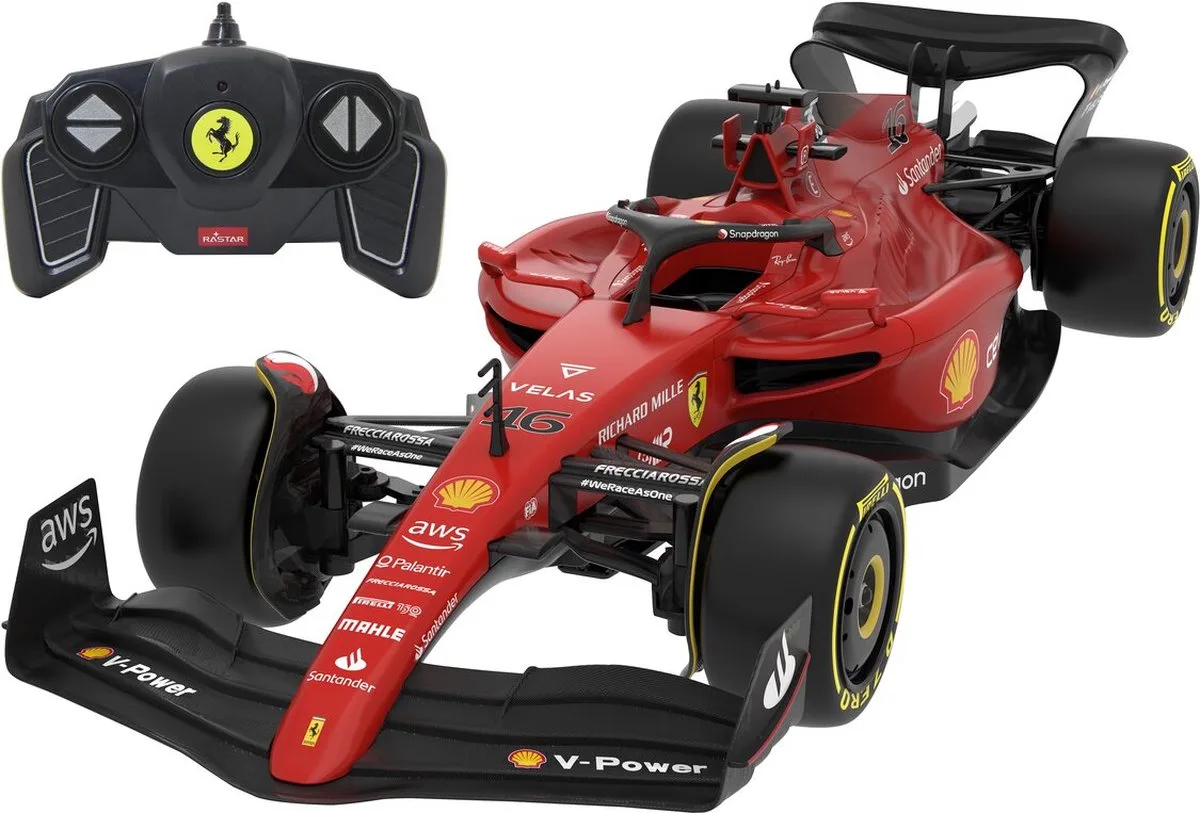 RC voertuig Auto - 402110 RC Ferrari F1-75 - RC Model Kant en Klaar - 1:18 Bestuurbare Auto fra Jamara i Rød – produktbillede