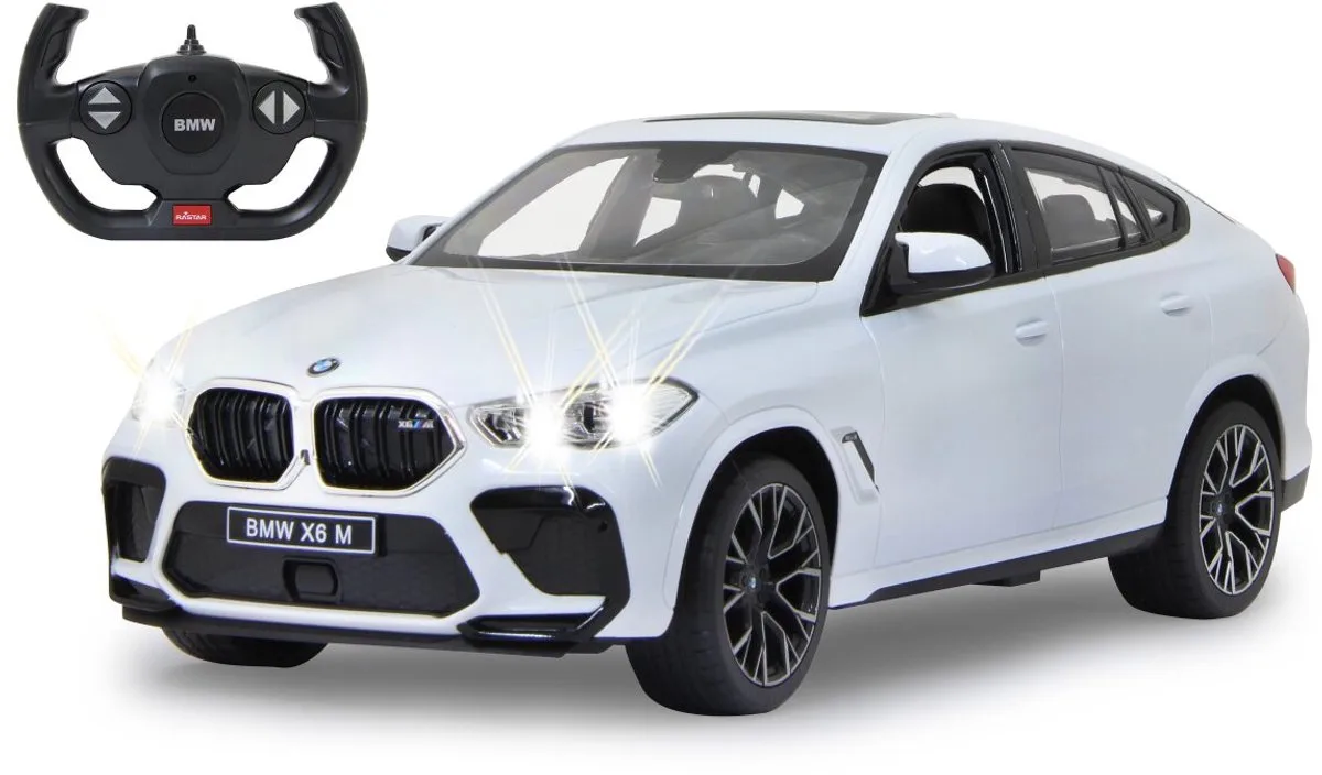 RC voertuig Auto - 402120 RC Auto BMW X6 M - 2,4GHz RC Model Kant en Klaar - 1:14 Bestuurbare Auto van Jamara in Wit – productfoto