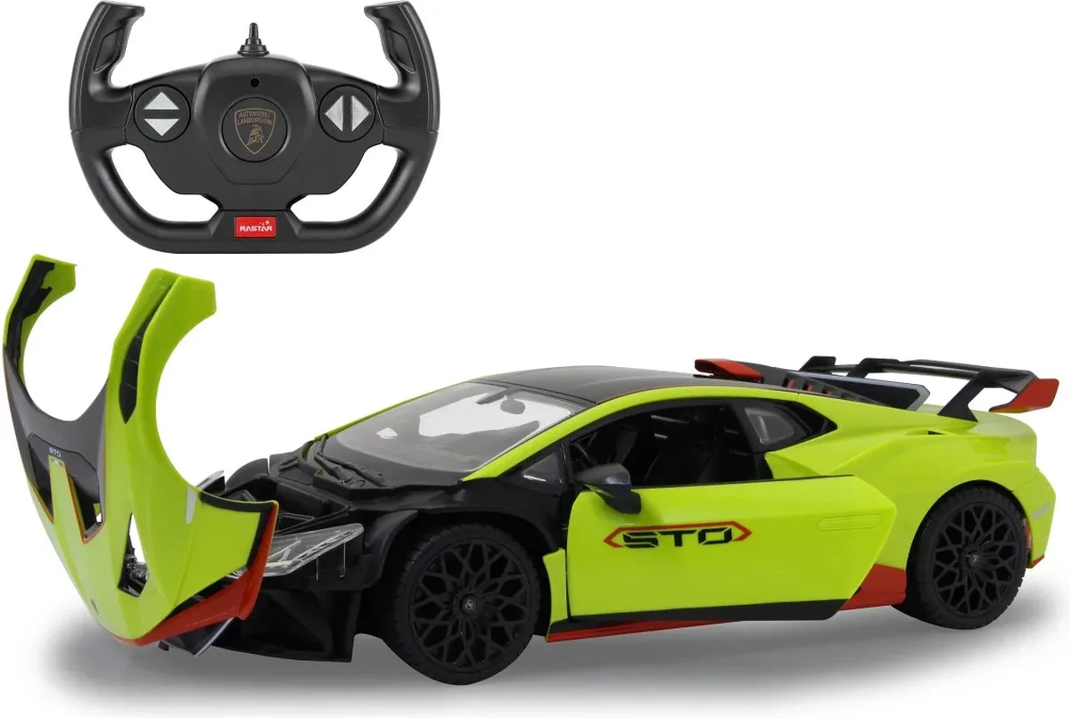 RC voertuig Auto - 402125 RC Sport Auto - Lamborghini Huracan STO - RC Model Kant en Klaar - 1:14 Bestuurbare Auto by Jamara in Green – product photo
