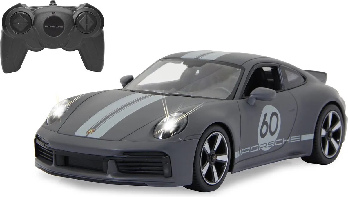 RC voertuig Auto - 402162 RC Auto Porsche 911 Sport Classic - 2,4GHz RC Model Kant en Klaar - 1:16 Bestuurbare Auto fra Jamara i Grå – produktbillede
