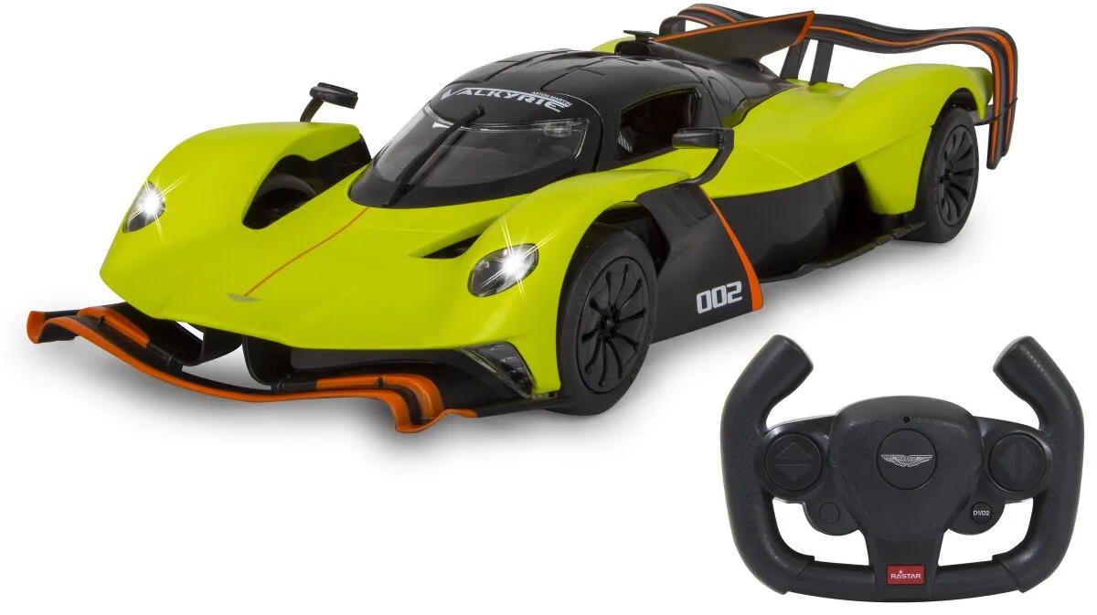 RC voertuig Auto - 402168 RC Sport Auto Aston Martin Valkyrie AMR Pro - Licht - 2,4GHz RC Model Kant en Klaar - 1:14 Bestuurbare Auto de Jamara en Vert – photo du produit
