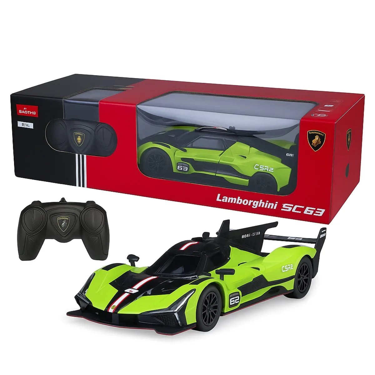 RC voertuig Auto - 402206 RC Sport Auto Lamborghini SC63 LMDH - 2,4GHz RC Model Kant en Klaar - 1:24 Bestuurbare Auto by Jamara in Green – product photo
