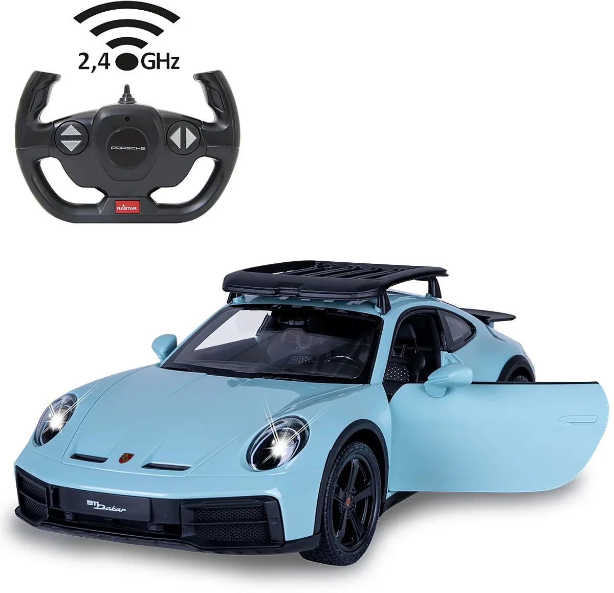 RC voertuig Auto - 402214 RC Auto Porsche 911 Dakar - 2,4GHz RC Model Kant en Klaar - 1:14 Bestuurbare Auto fra Jamara i Flerfarvet – produktbillede