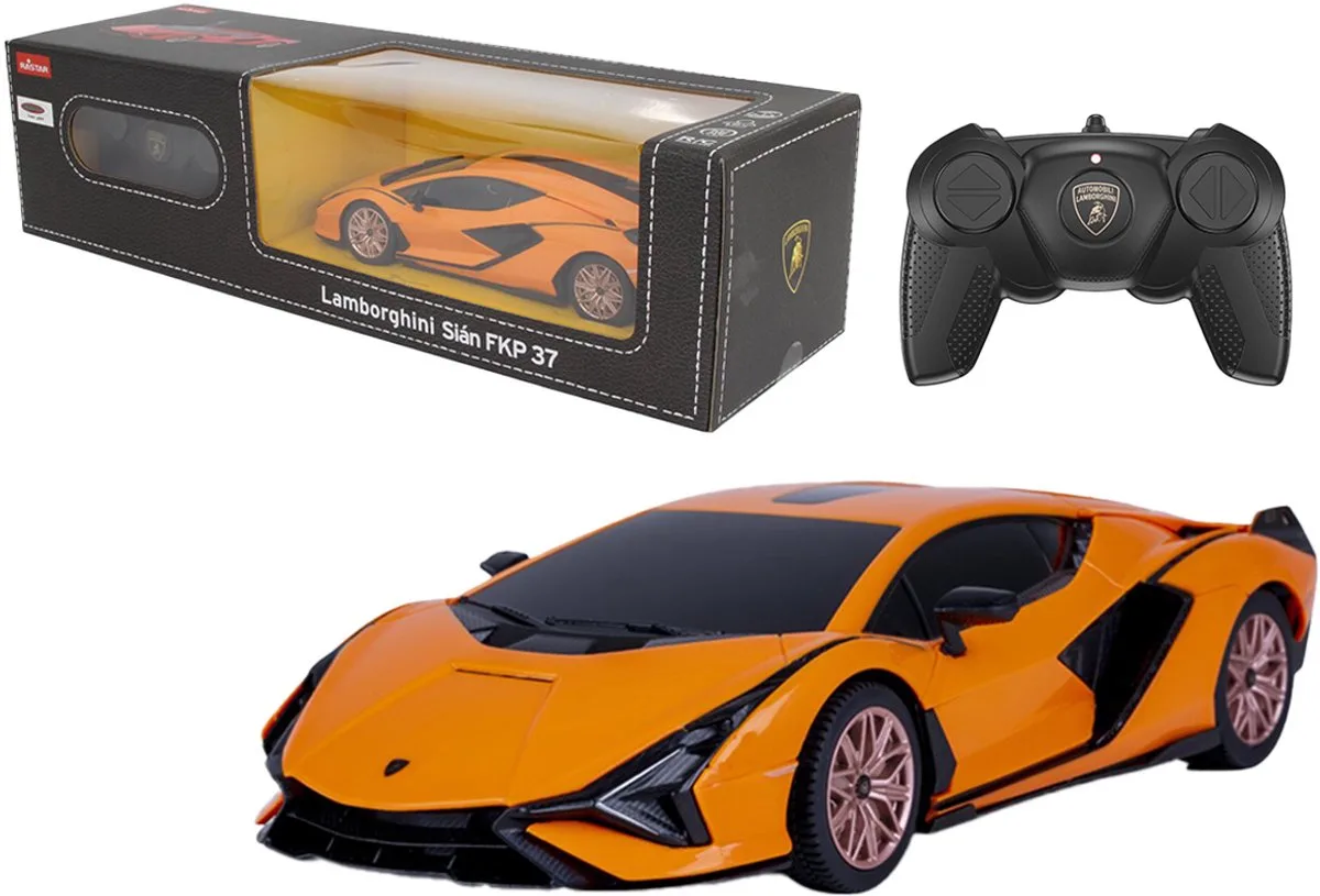 RC voertuig Auto - 403125 RC Auto - Lamborghini Sián FKP 37 - 2,4 GHz RC Model Kant en Klaar - 1:24 Bestuurbare Auto de Jamara en Orange – photo du produit