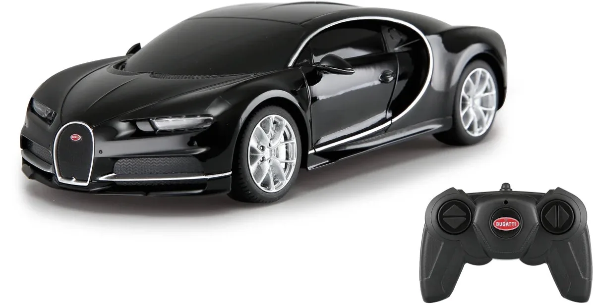 RC voertuig Auto - 405136 RC Sport Auto Bugatti Chiron - 2,4GHz RC Model Kant en Klaar - 1:24 Bestuurbare Auto by Jamara in Black – product photo