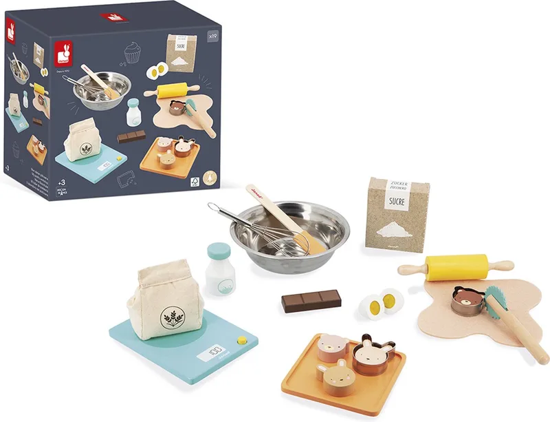 Banketbakkerij - Set met houten accessoires de Janod en Multicolore – photo du produit