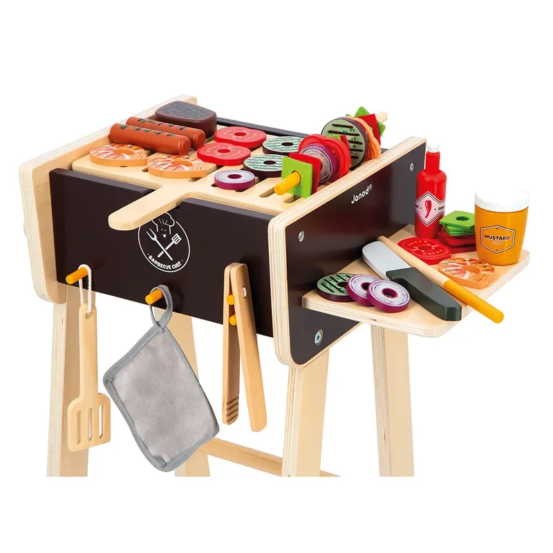 Barbecue - Houten BBQ fra Janod i Flerfarvet – produktbillede 2 af 6