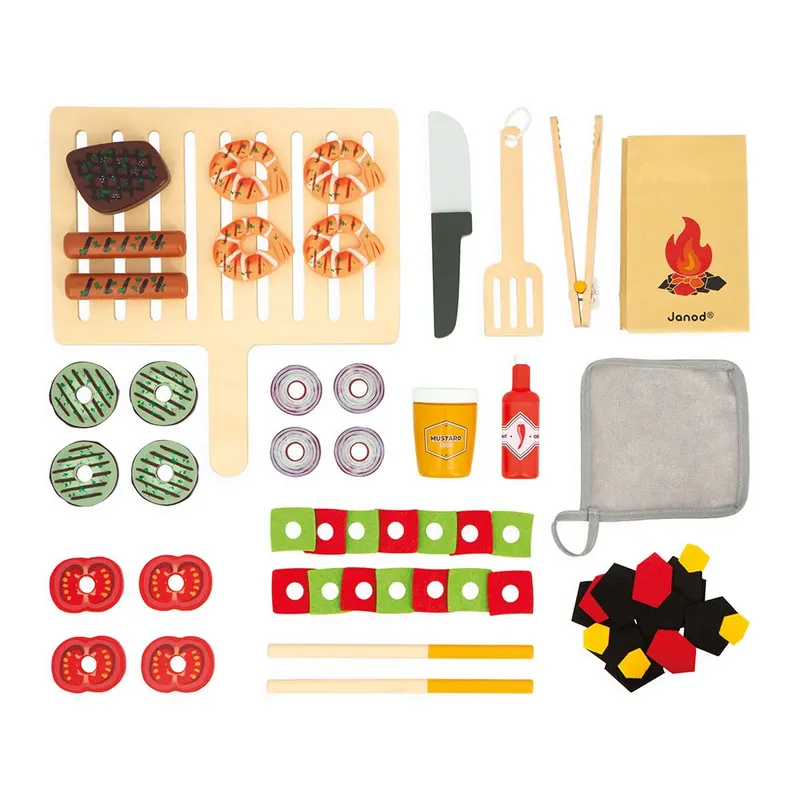 Barbecue - Houten BBQ fra Janod i Flerfarvet – produktbillede 4 af 6