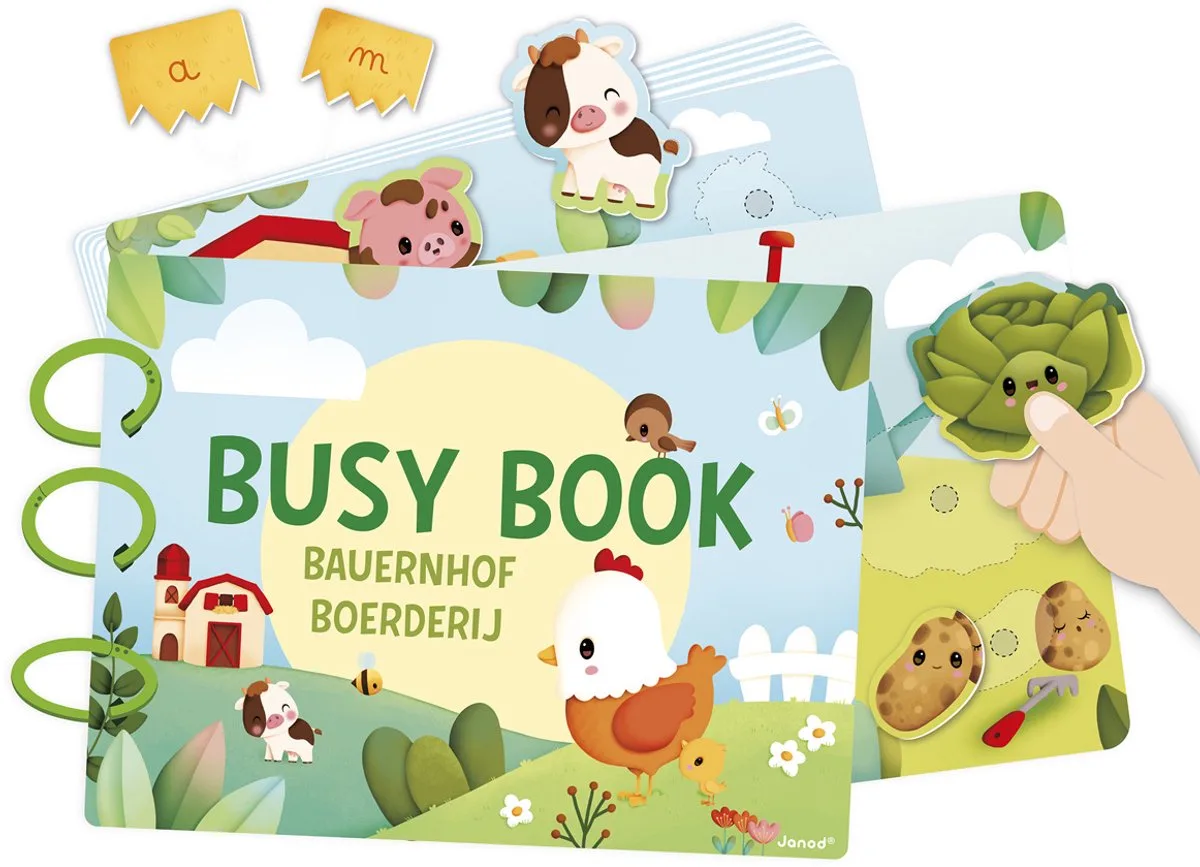 Boerderij - Bezig boekje Nederlands/Duits by Janod in Multicolour – product photo