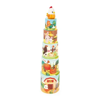 Boerderij - Mijn eerste kippenpiramide - Stapeltoren från Janod i Flerfärgad – produktbild 2 av 6
