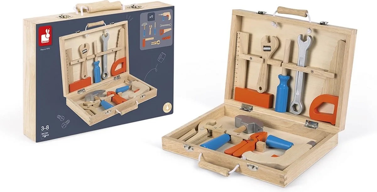 Brico'kids - Houten gereedschapskist by Janod in Multicolour – product photo