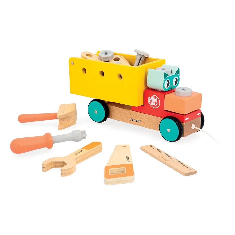 Brico´kids Bau-und-zieh-lkw von Janod – Produktfoto