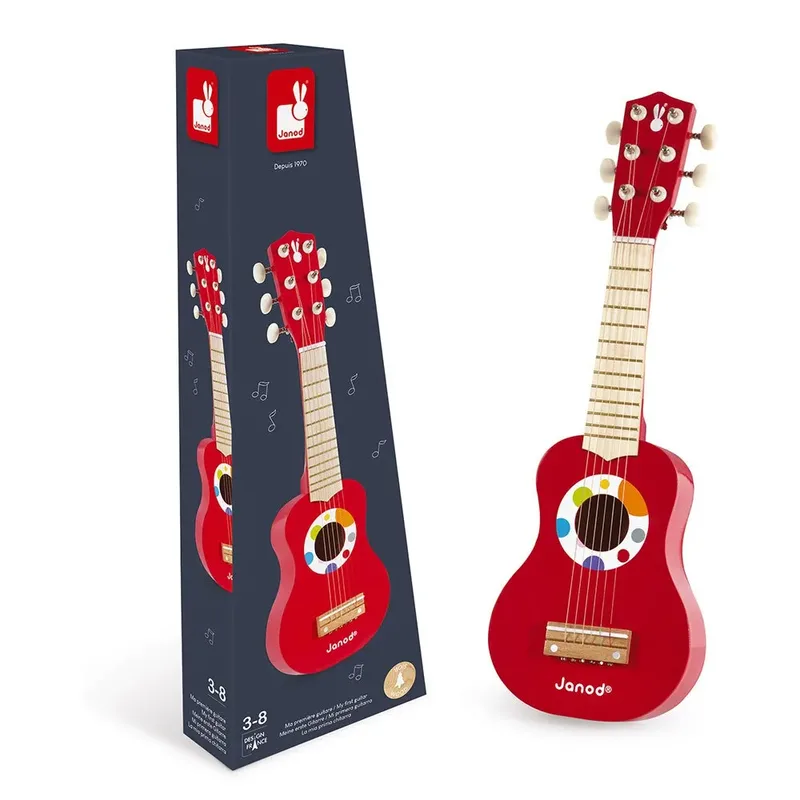 Confetti - Mijn eerste gitaar - Voor kleine muzikanten by Janod in Red – product photo 3 of 3