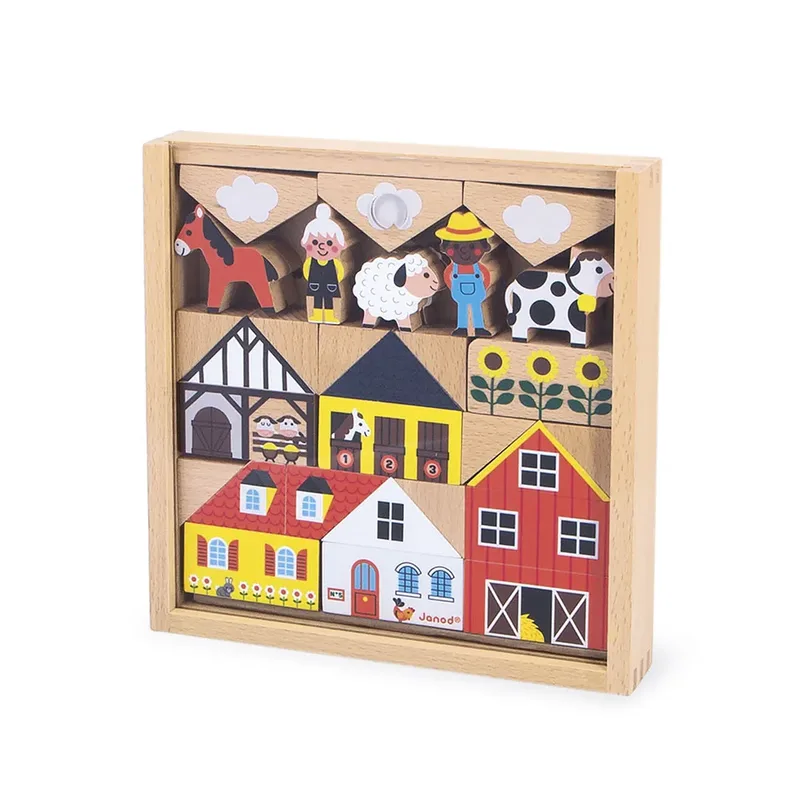 Cross Roads - Platteland houten blokken set by Janod in Het platteland – product photo 6 of 6
