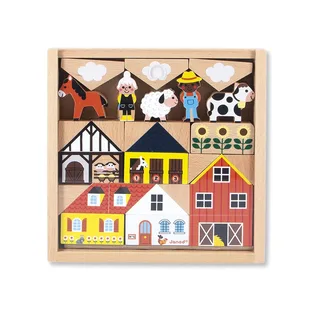 Cross Roads - Platteland houten blokken set by Janod in Het platteland – product photo 5 of 6