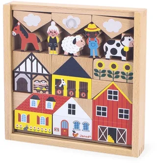 Cross Roads - Platteland houten blokken set by Janod in Het platteland – product photo 1 of 6