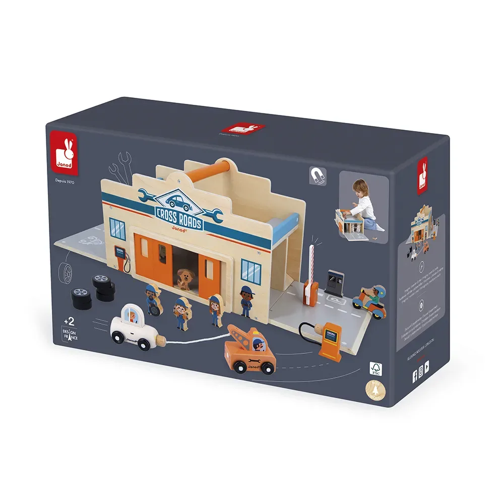 Garage Cross Roads de Janod en Multicolore – photo du produit 6 sur 6