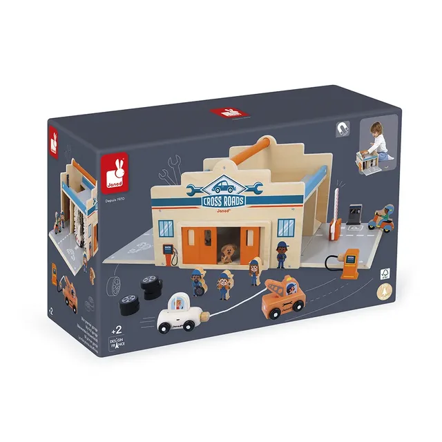 Garage Cross Roads de Janod en Multicolore – photo du produit 5 sur 6