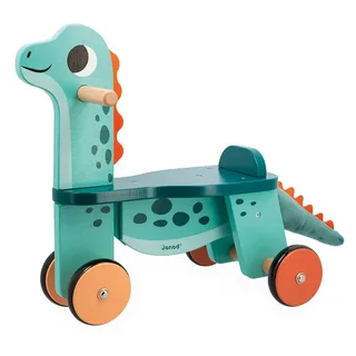 Dinosaurus - Houten loopfiets - Portosaurus de Janod en Multicolore – photo du produit 3 sur 6