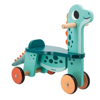 Dinosaurus - Houten loopfiets - Portosaurus de Janod en Multicolore – photo du produit 4 sur 6