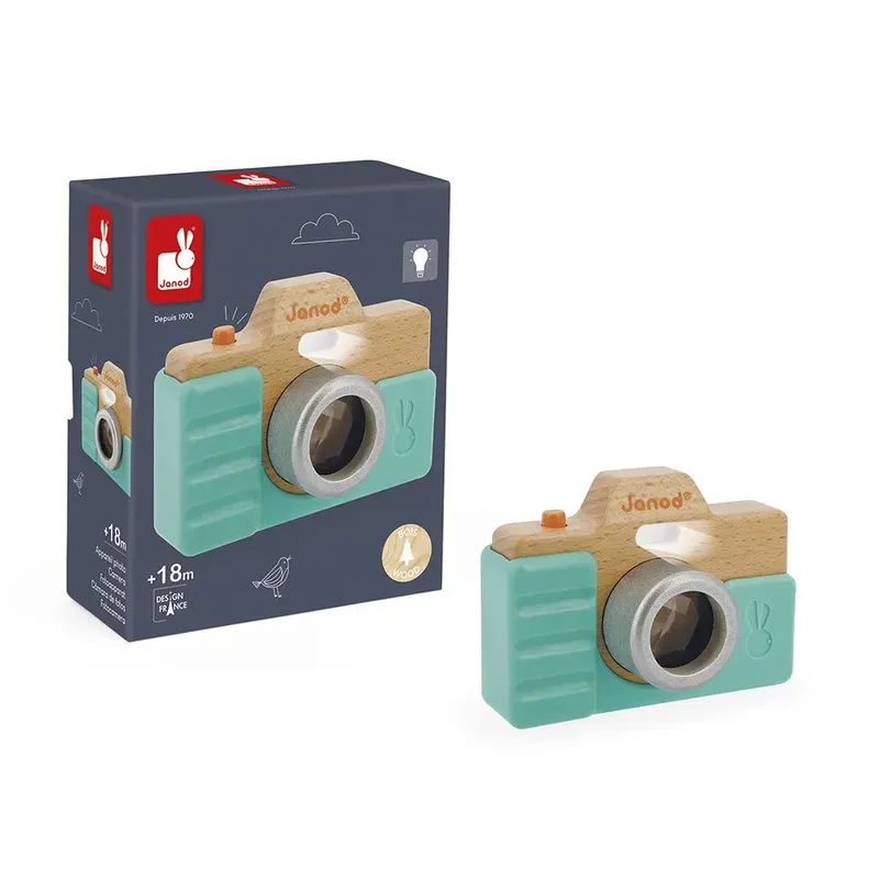 Fotocamera - Met geluid, flits en caleidoscoop by Janod in Houtkleurig – product photo 2 of 6