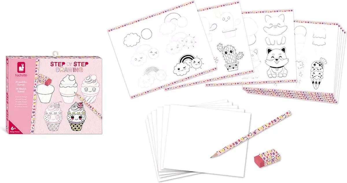 Hachette - Creatief kawaii modellen tekenen från Janod i Kawaii Models – produktbild