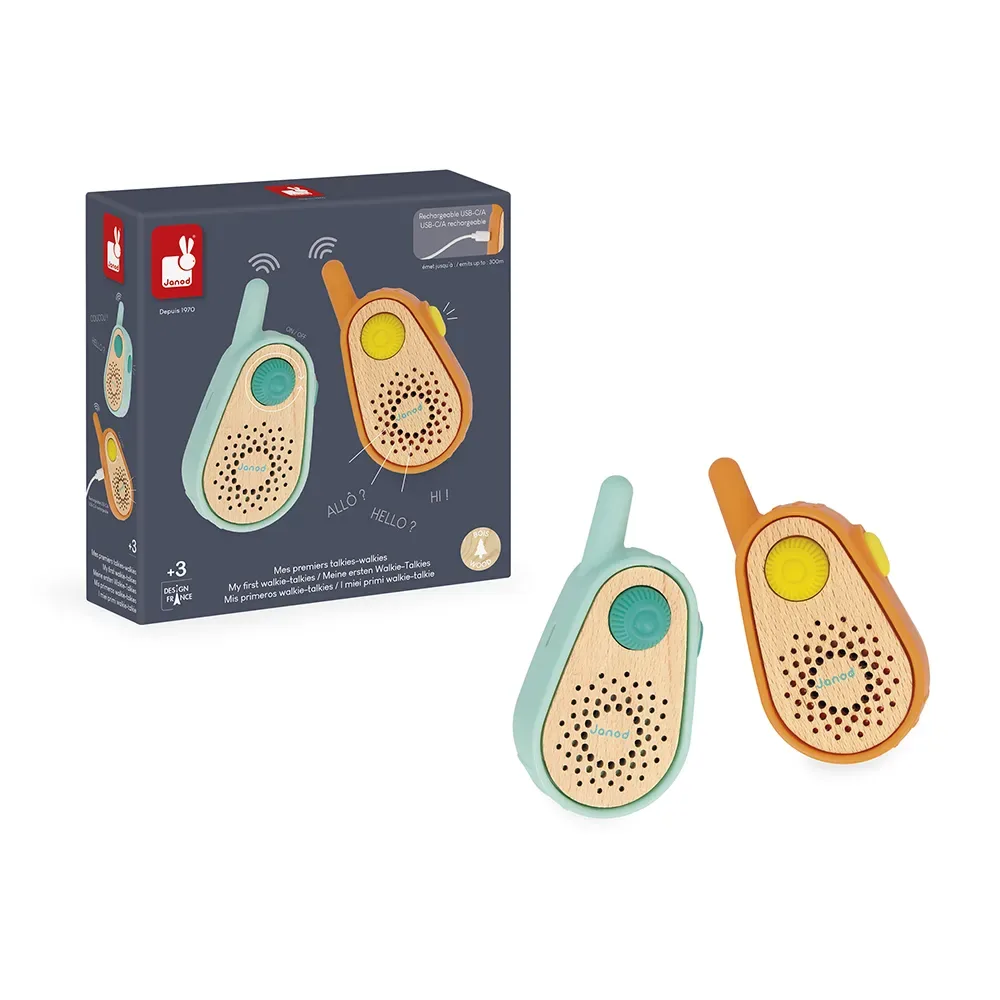 Happy Garden My First Walkie-talkies Knuffelbeer från Janod – produktbild