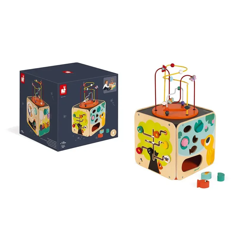 Houten activiteitenkubus - Met van Janod in Looping – productfoto 4 van 6
