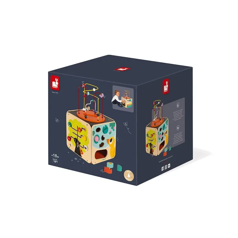 Houten activiteitenkubus - Met van Janod in Looping – productfoto 3 van 6