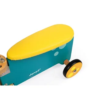 Houten bakfiets / loopfiets - Nijlpaard de Janod en Turquoise – photo du produit 4 sur 6