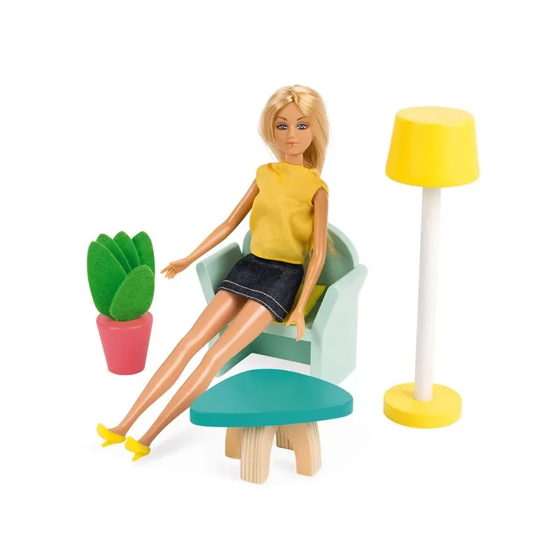 Houten poppenhuis - doll's house de Janod en Happy Day – photo du produit 5 sur 6
