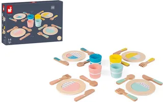 Houten servies - Poppen theeset van Janod in Meerkleurig – productfoto 1 van 3