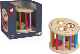 I Wood - Vormen quiz - Houten vormenstoof met 6 blokken de Janod en Multicolore – photo du produit 1 sur 6