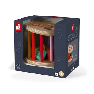 I Wood - Vormen quiz - Houten vormenstoof met 6 blokken de Janod en Multicolore – photo du produit 3 sur 6