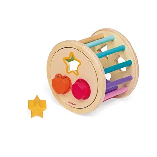 I Wood - Vormen quiz - Houten vormenstoof met 6 blokken de Janod en Multicolore – photo du produit 6 sur 6